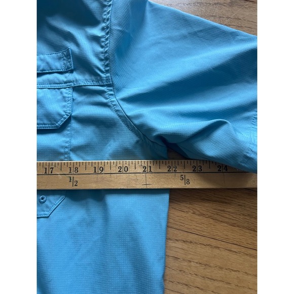 Lot of 2 LB Tech Fishing Shirt Short Sleeve Button Down Outdoor Camp Mens Medium - Picture 9 of 10